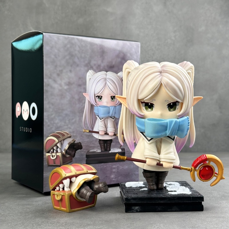 Anime Merchandise For Kids - Chibi Frieren Winter Outfit Anime Figure