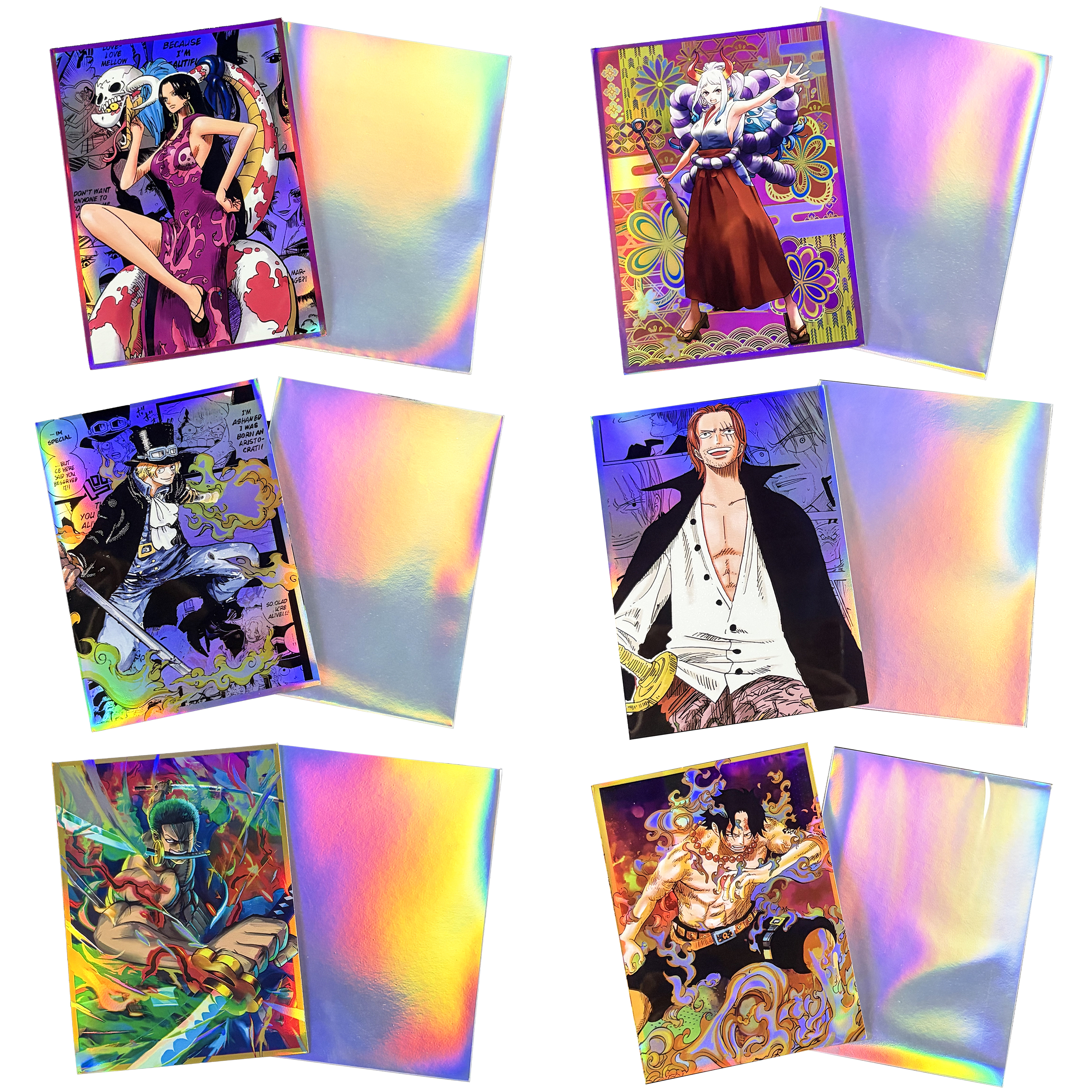 Collector Card Sleeve - Holographic One Piece Sabo/Zoro/Ace Card Sleeves