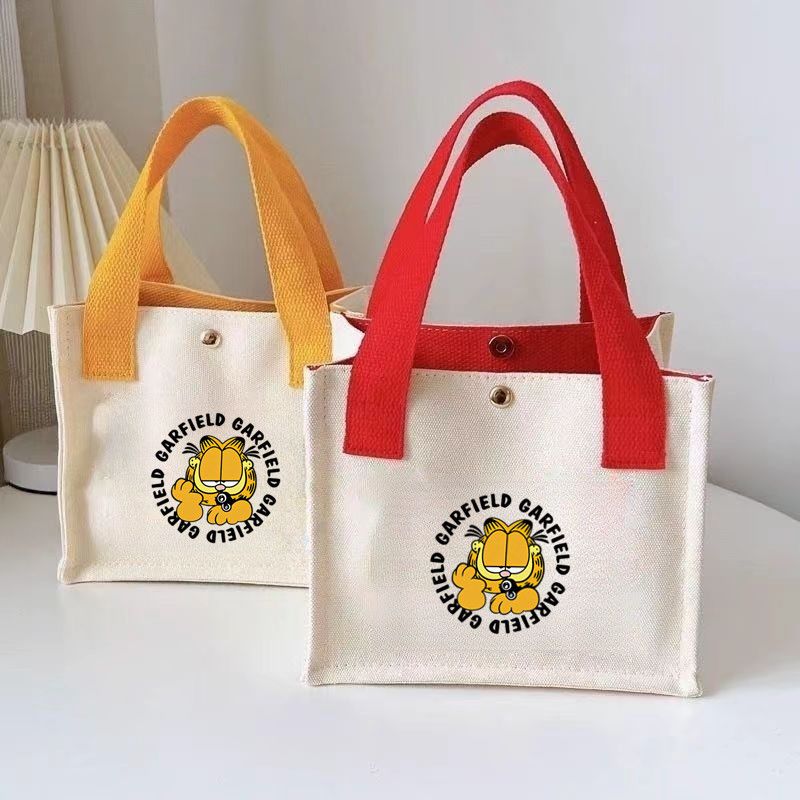 Anime Tote Bag - Garfield anime cartoon cute student canvas