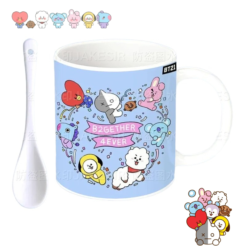 Anime Merchandise Mugs - BT21 anime cartoon cute ceramic mug