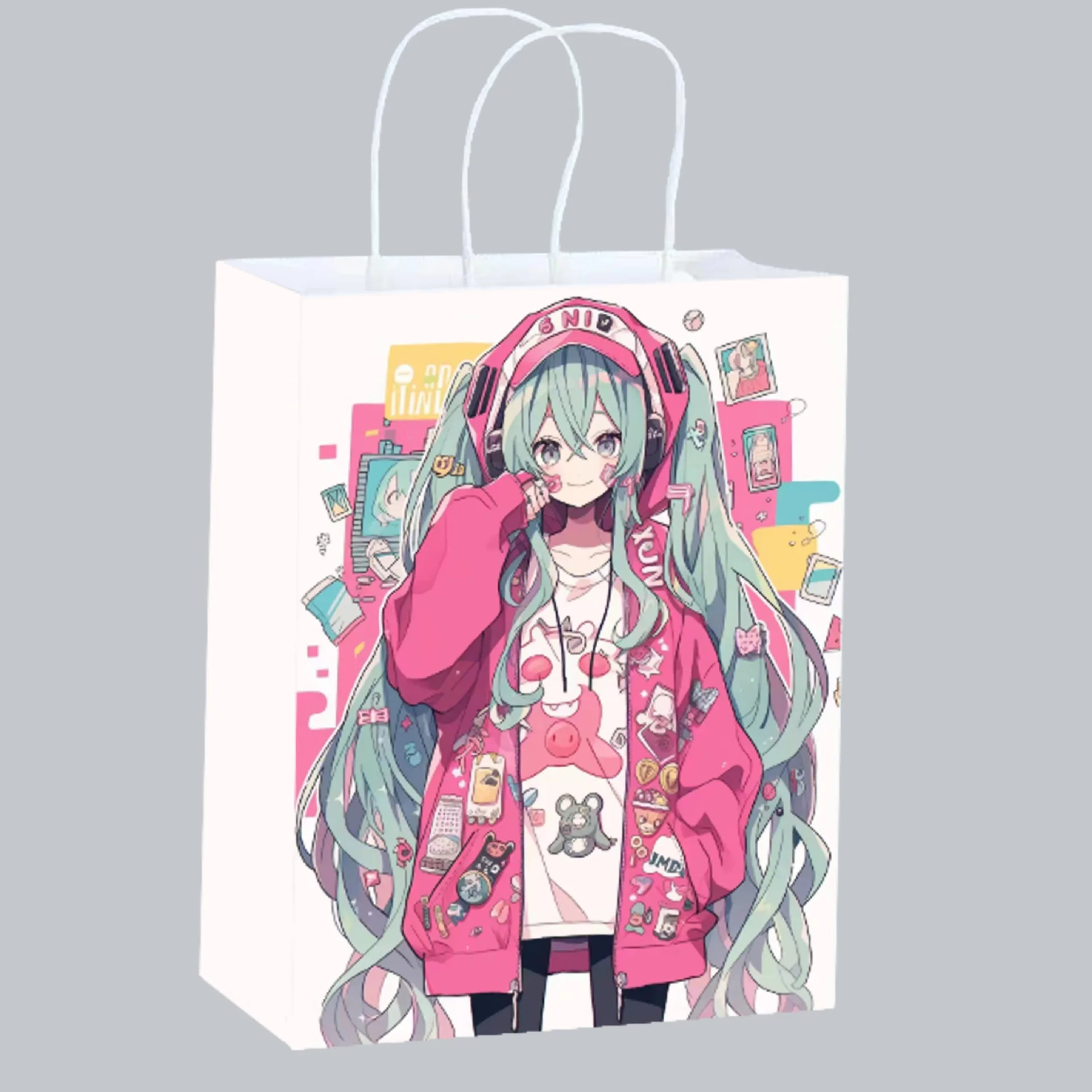 Cute Anime Hatsune Miku Paper  - مراجعة Anime Tote Bag وسعره