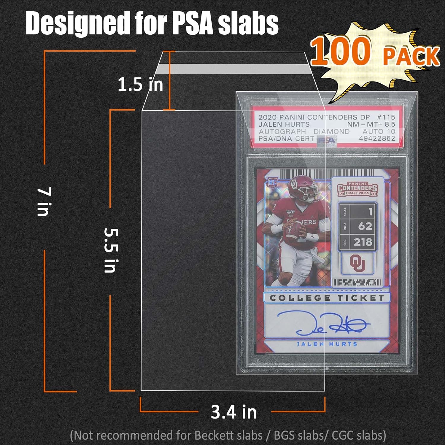100 Pack PSA Graded Card Sleev - مراجعة Collector Card Sleeve وسعره