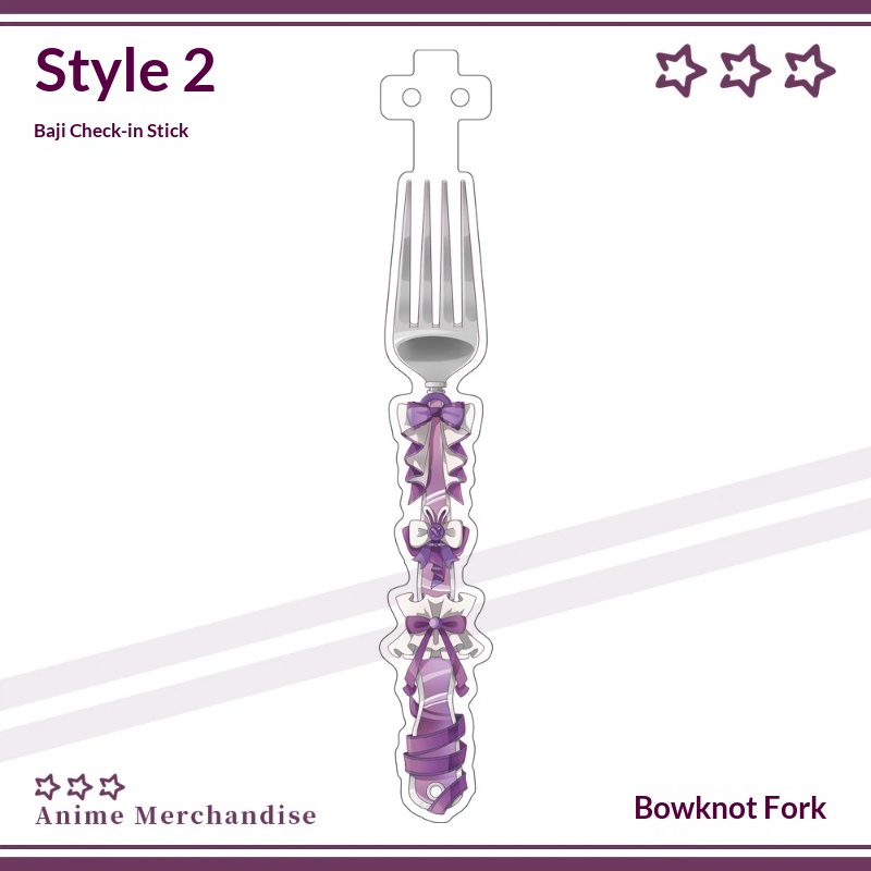 Anime Acrylic Bowknot Fork Sha - مراجعة Anime Merchandise China وسعره
