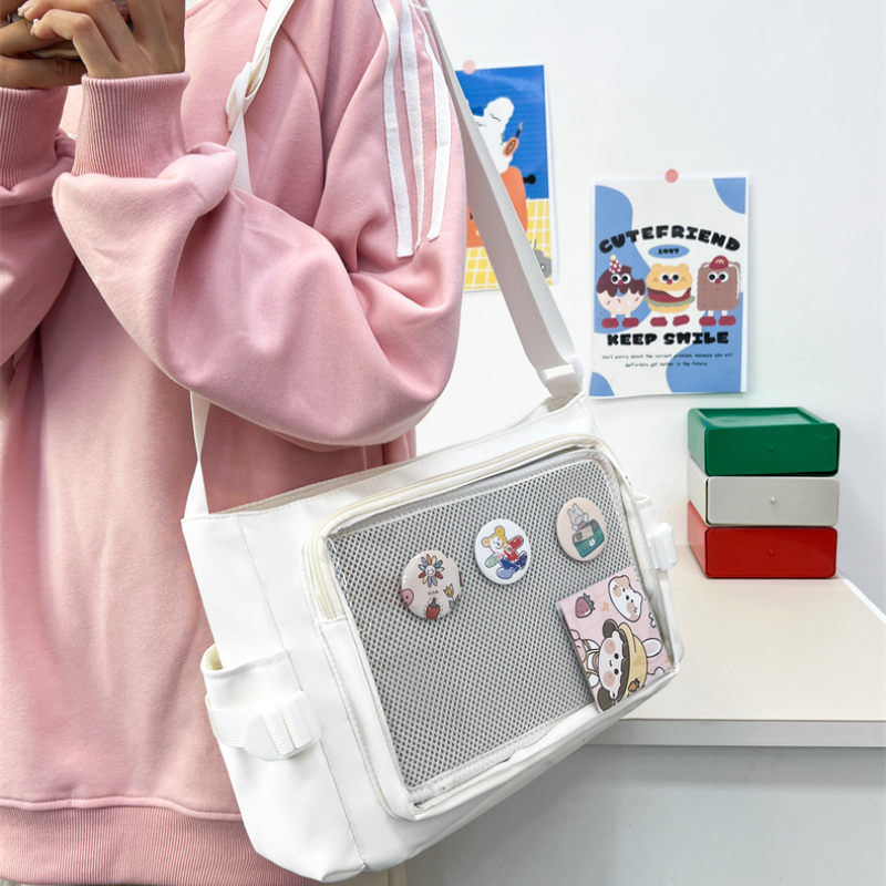 Transparent Badge Display Tote - مراجعة Anime Tote Bag وسعره