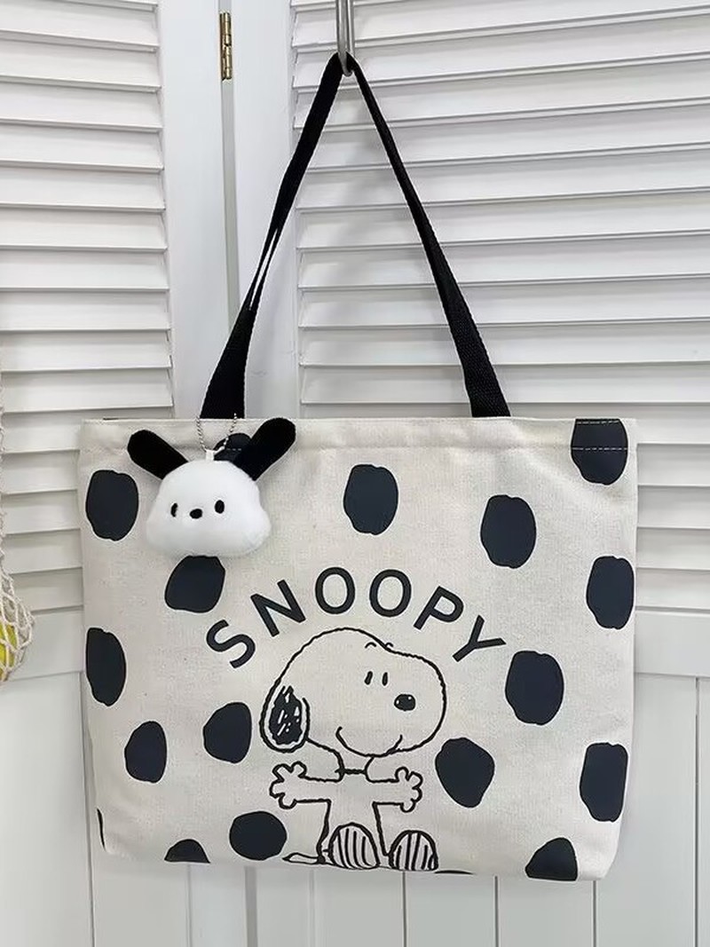Cartoon Snoopy Canvas Shoulder - مراجعة Anime Tote Bag وسعره