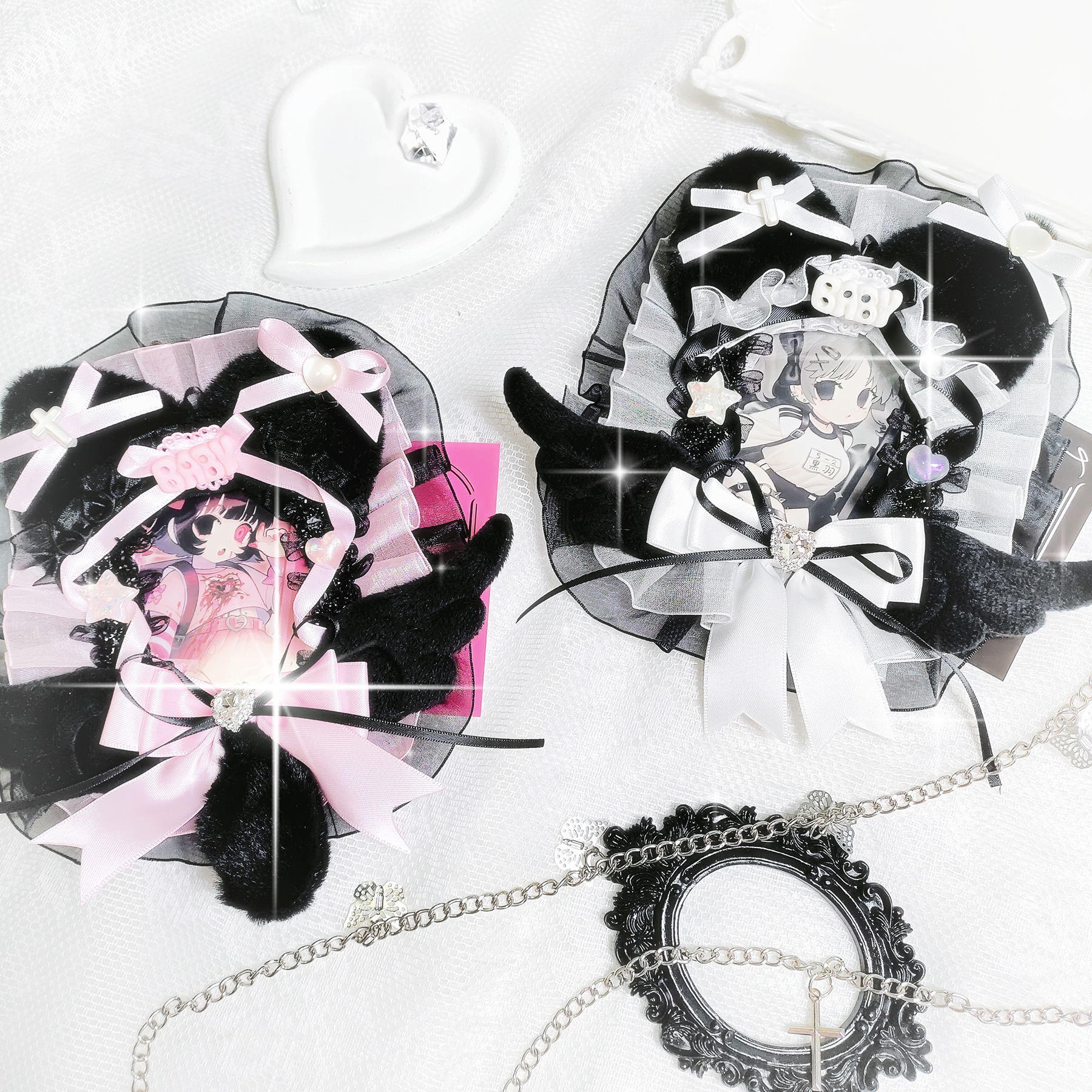 Angel Cat Cute Card Holder wit - مراجعة Collector Card Sleeve وسعره