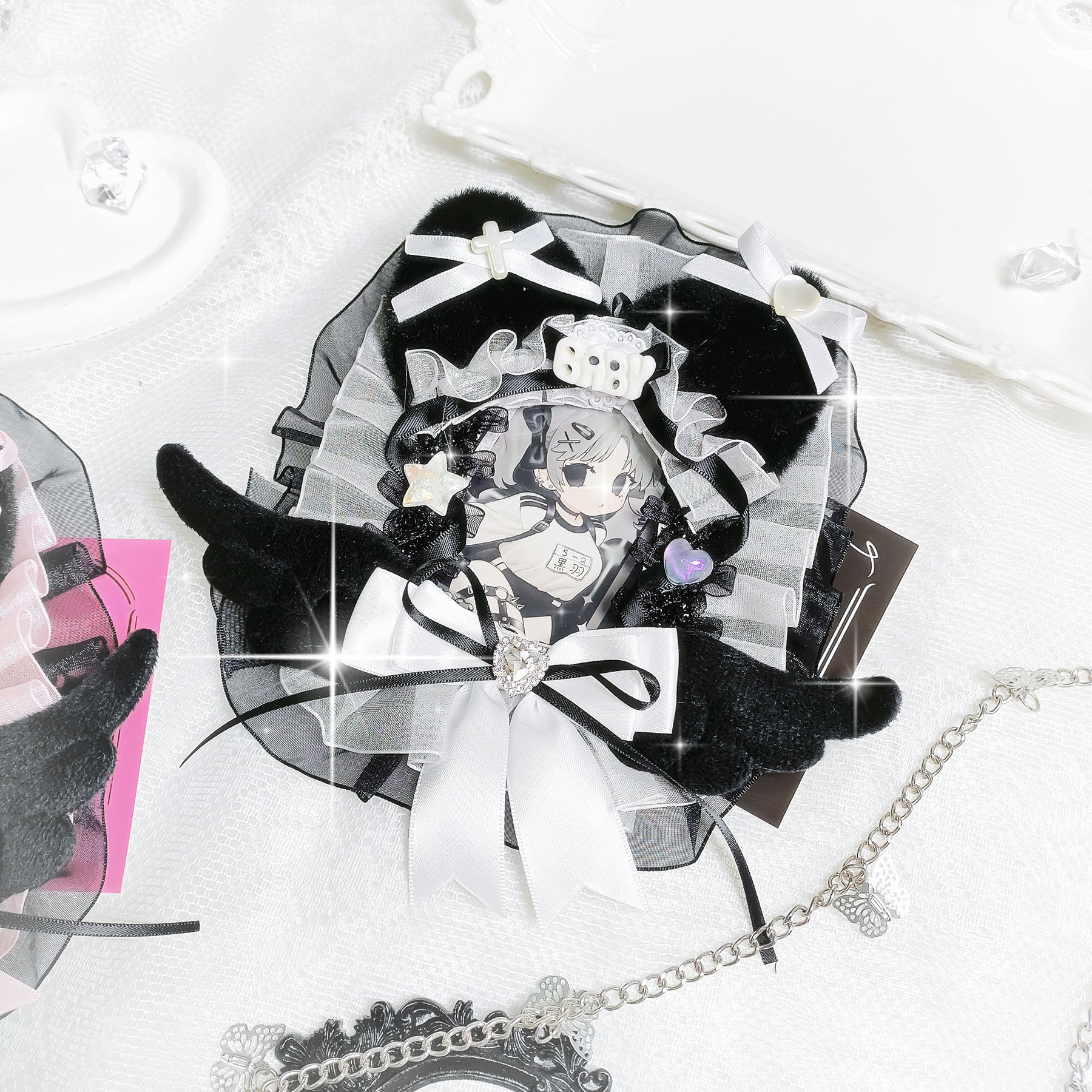 Angel Cat Cute Card Holder wit - مراجعة Collector Card Sleeve وسعره