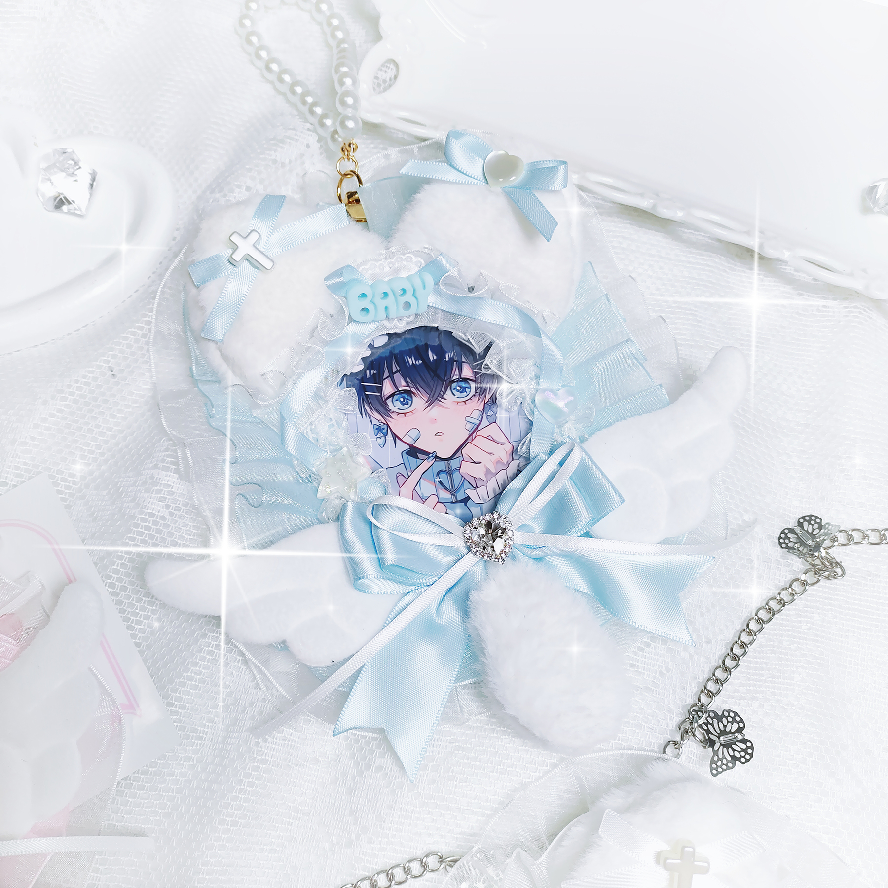 Angel Cat Cute Card Holder wit - مراجعة Collector Card Sleeve وسعره