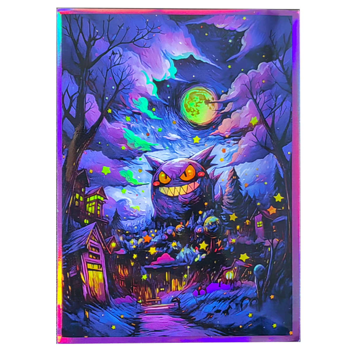 60PCS 66x91mm Pokemon Gengar H - مراجعة Collector Card Sleeve وسعره
