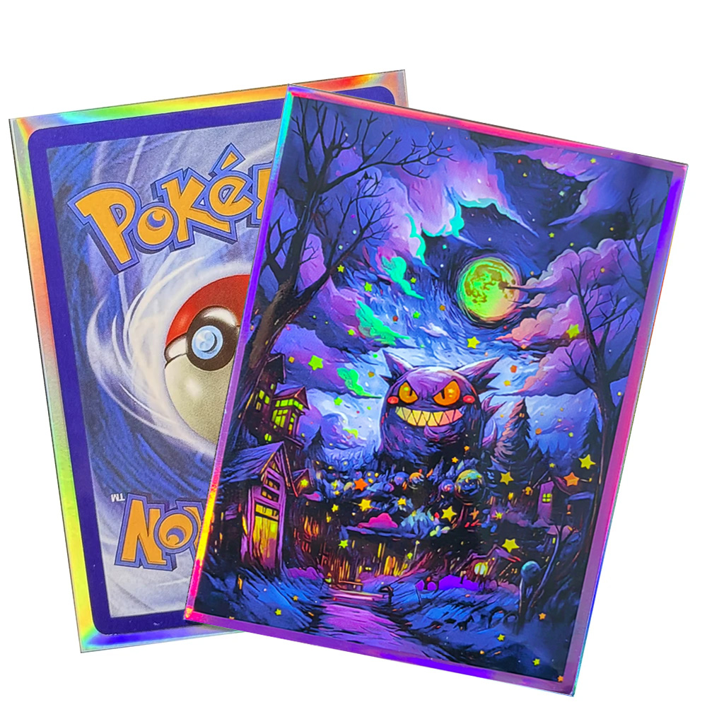 60PCS 66x91mm Pokemon Gengar H - مراجعة Collector Card Sleeve وسعره