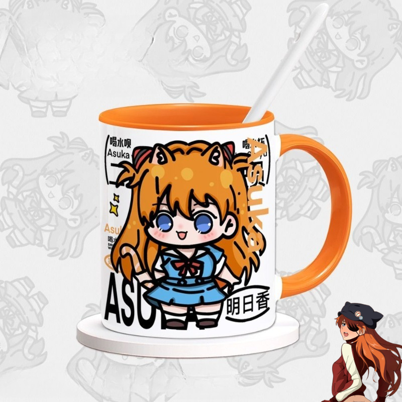EVA Asuka Langley Soryu Anime  - مراجعة Anime Merchandise Mugs وسعره