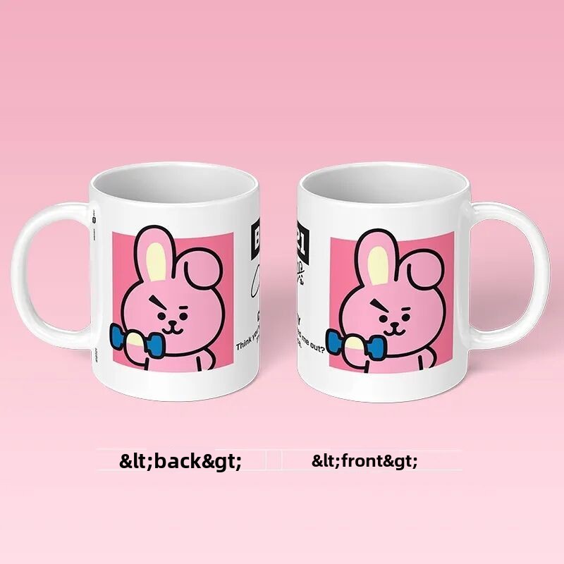 BT21 cartoon cute ceramic mug  - مراجعة Anime Merchandise Mugs وسعره