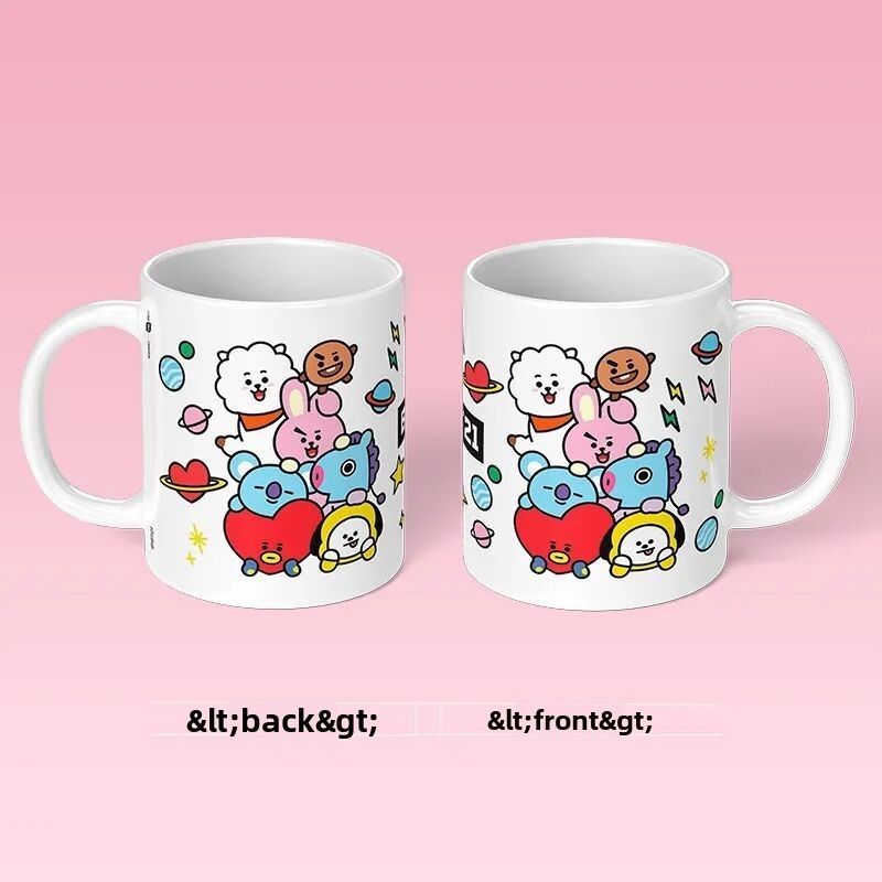 BT21 cartoon cute ceramic mug  - مراجعة Anime Merchandise Mugs وسعره