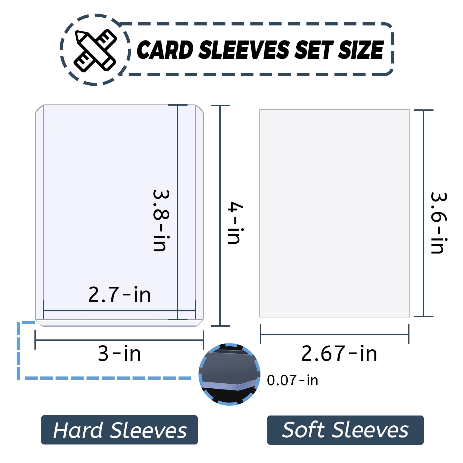 100-600pcs Card Sleeves Hard S - مراجعة Collector Card Sleeve وسعره