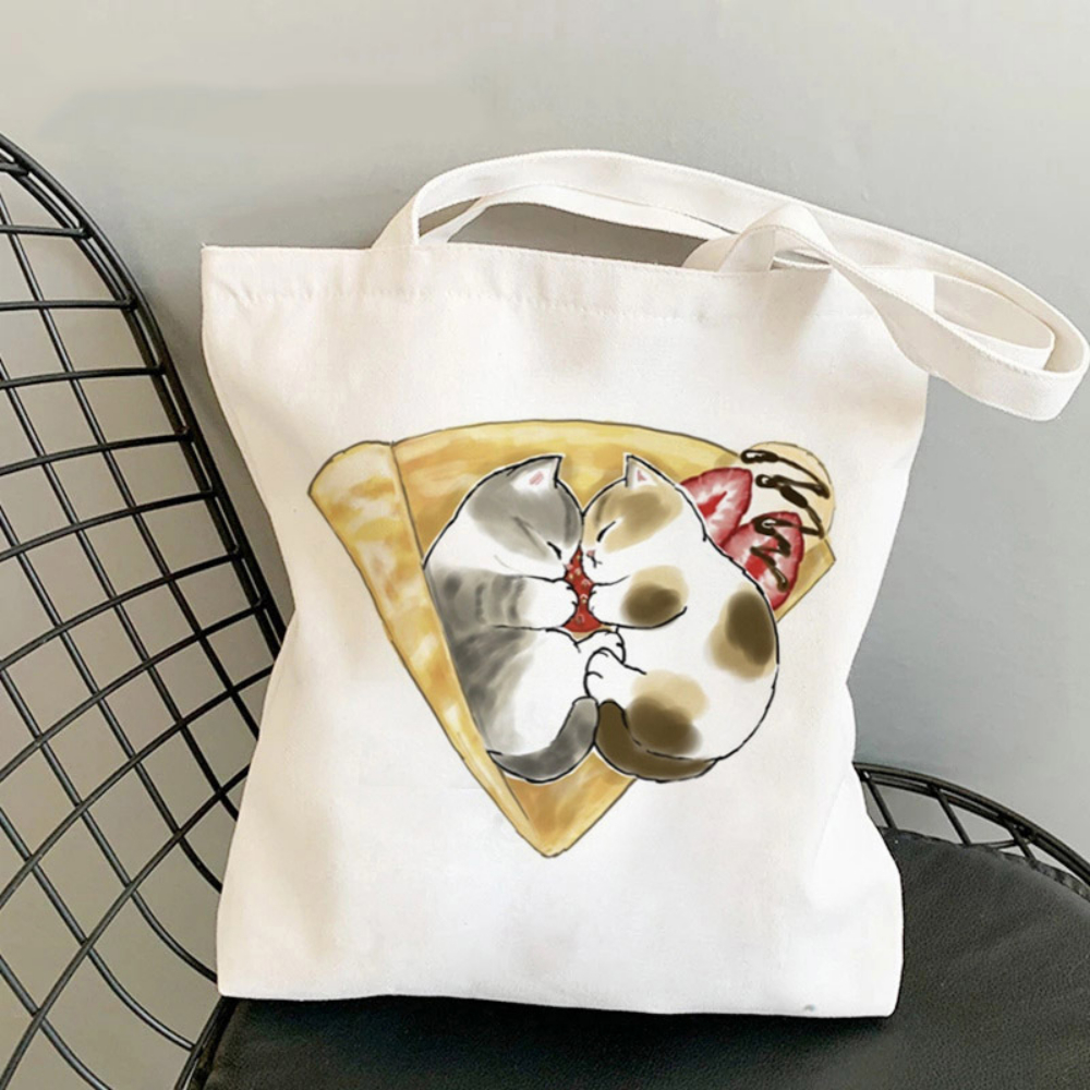 Kawai Cats and Food Creativity - مراجعة Anime Tote Bag وسعره